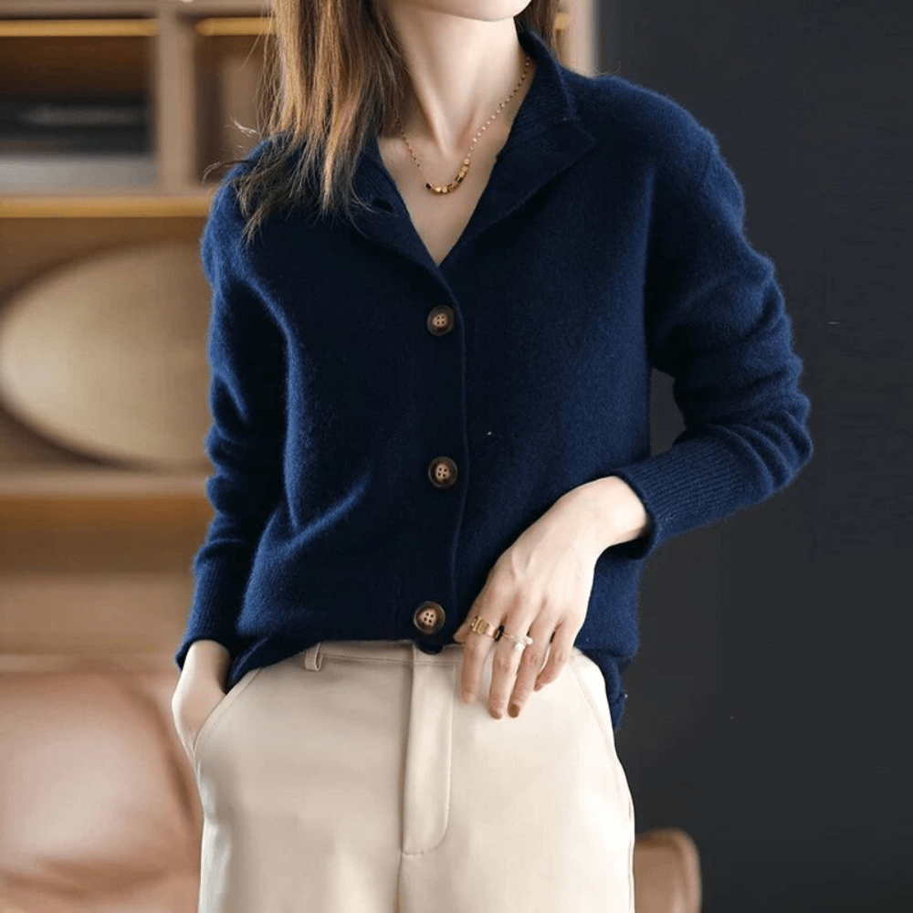 Annie - Gilet in Cashmere Lavorato a Maglia
